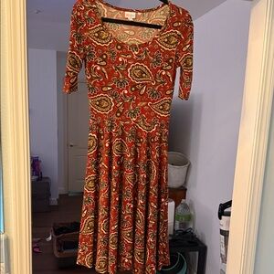 LuLaRoe Nicole Paisley Print Dress